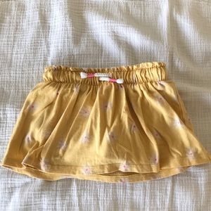 Cat and Jack yellow floral skirt, 18M